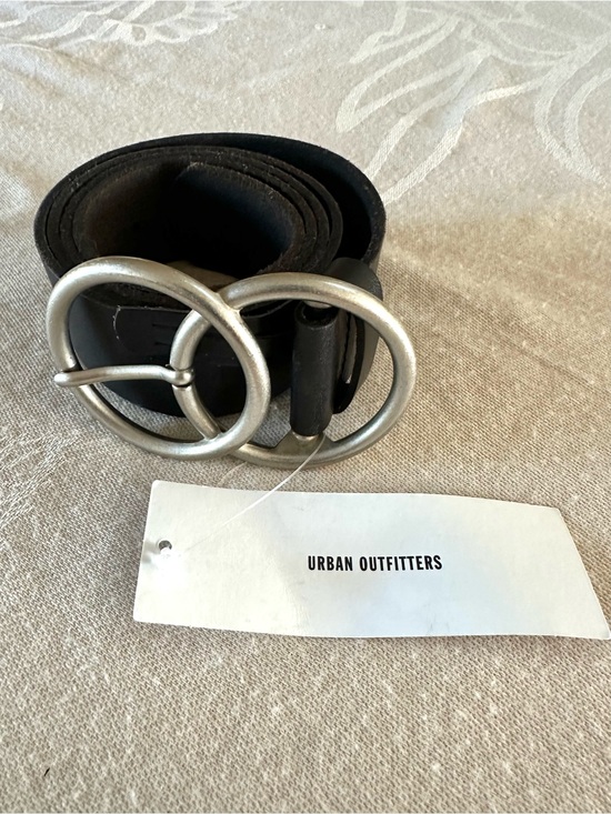 Urban Outfitters Accessories - Urban Outfitters NWT Dark Brown Genuine Leather Double Ring Belt Size L 1.5” W